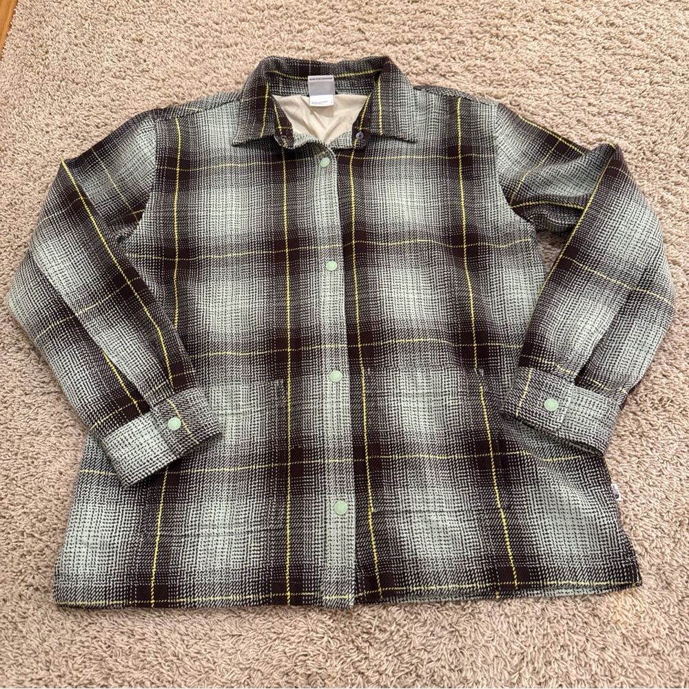 EUC The North Face Valley Twill Utility Shacket Barn Jacket, Mint, Womens sz L